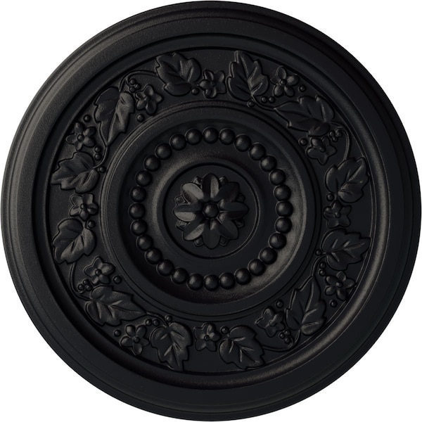Ekena Millwork Marseille Ceiling Medallion (Fits Canopies up to 4 1/4"), Hand-Painted Steel Gray, 16 1/8"OD x 5/8"P CM16MASGS - main